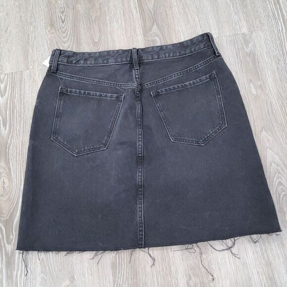 OLD NAVY Higher High Rise Secret Smooth Pockets Black Denim Pencil Skirt NWT 12 - Picture 3 of 5